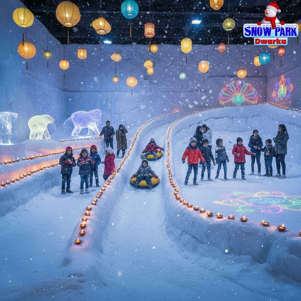 Snow Park Dwarka in Diwali